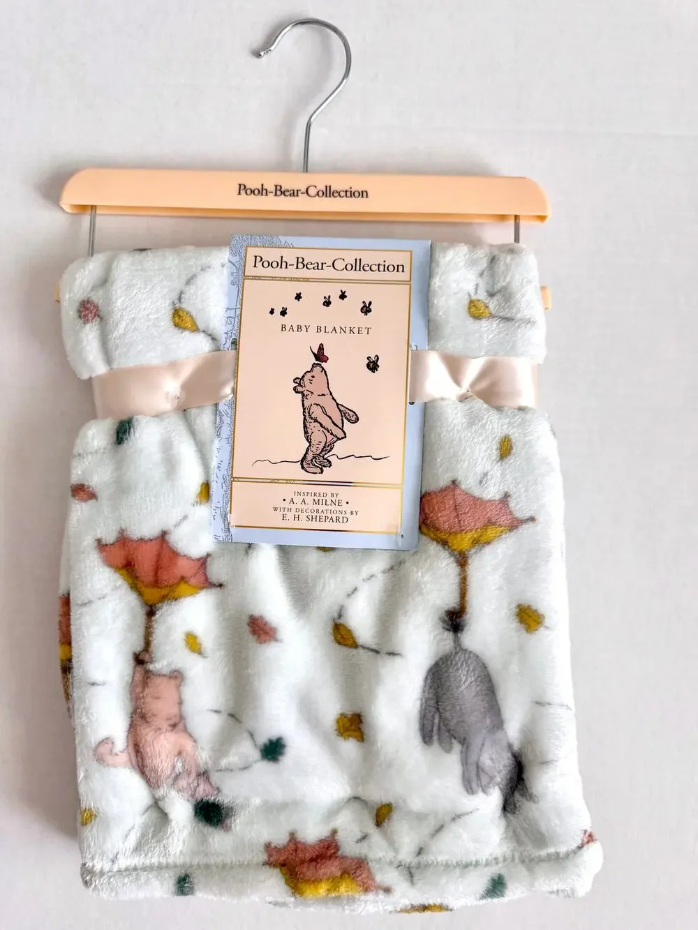 New Pooh Bear Collection Winnie The Pooh Leaves Fall Baby Blanket 30